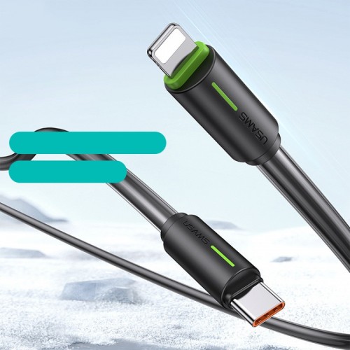 Дата кабель Usams US-SJ735 Bicolor Charging YR Ser. Type-C to Lightning 30W (1m)