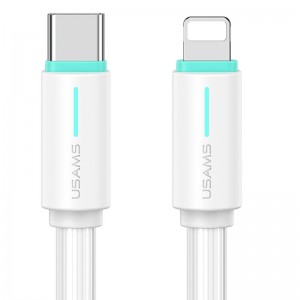 Дата кабель Usams US-SJ735 Bicolor Charging YR Ser. Type-C to Lightning 30W (1m)
