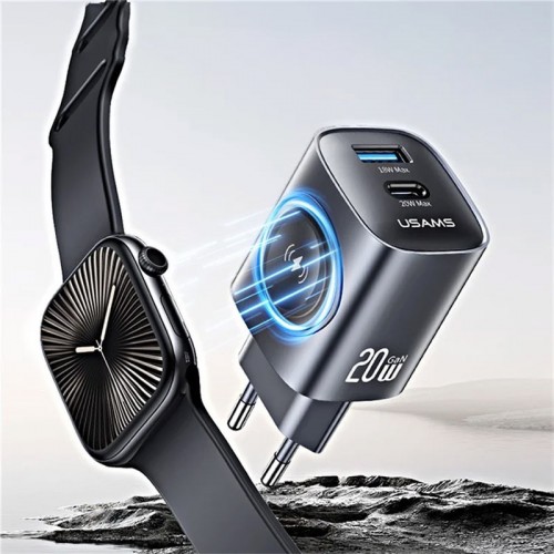 СЗУ Usams US-CC293 T67 Multifunctional iWatch Charger 20W (1USB-A/1C)