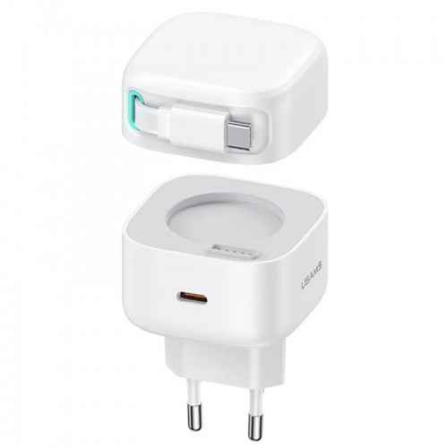 МЗП Usams US-CC202 GaN With Type-C Magnetic Retractable Cable Module XMF Ser. 35W (2USB-C)