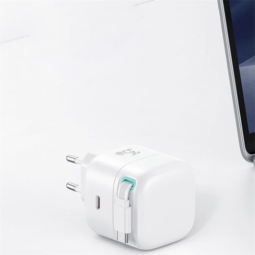 МЗП Usams US-CC202 GaN With Type-C Magnetic Retractable Cable Module XMF Ser. 35W (2USB-C)
