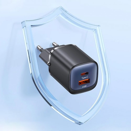 СЗУ Usams US-CC254 GaN HC Ser. 30W (1USB-A/1C)
