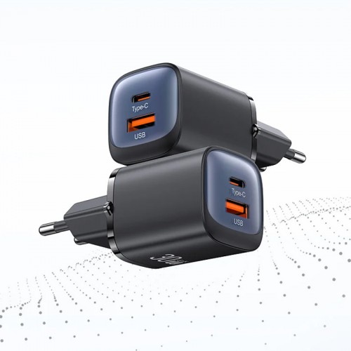 СЗУ Usams US-CC254 GaN HC Ser. 30W (1USB-A/1C)