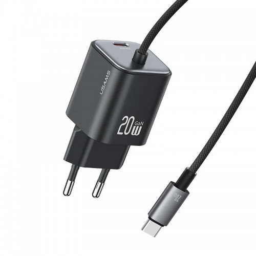 СЗУ Usams US-CC261 GaN JC Ser. 20W (2USB-C) + кабель Type-C to Type-C