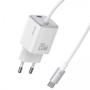 СЗУ Usams US-CC261 GaN JC Ser. 20W (2USB-C) + кабель Type-C to Type-C