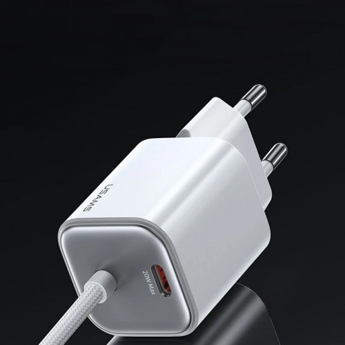 СЗУ Usams US-CC261 GaN JC Ser. 20W (2USB-C) + кабель Type-C to Type-C