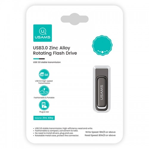 Флеш-накопитель Usams US-ZB339 USB 3.0 Zinc Alloy – 256GB