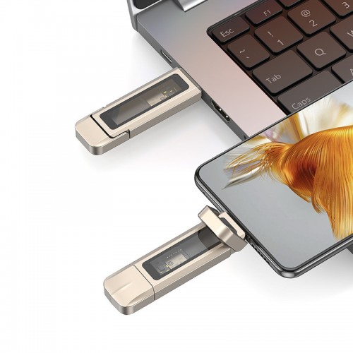 Флеш-накопитель Usams US-ZB275 2in1 USB 3.2 + Type-C GEN1 Dual Ports Aluminum Alloy 5G – 256GB