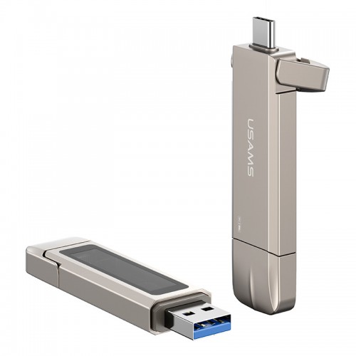 Флеш-накопитель Usams US-ZB275 2in1 USB 3.2 + Type-C GEN1 Dual Ports Aluminum Alloy 5G – 256GB