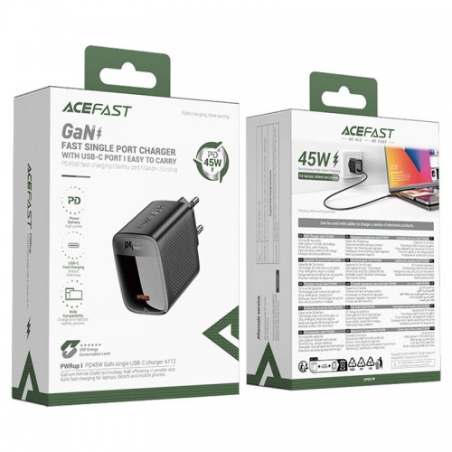 СЗУ Acefast A112 GaN PD45W (1USB-C)