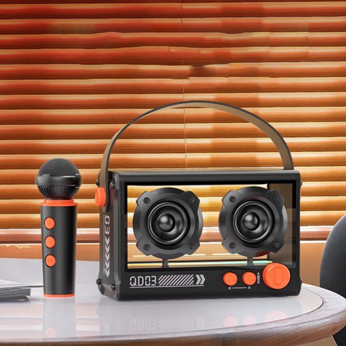 Bluetooth колонка QD03 Transparent с микрофоном