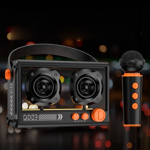 Bluetooth колонка QD03 Transparent с микрофоном