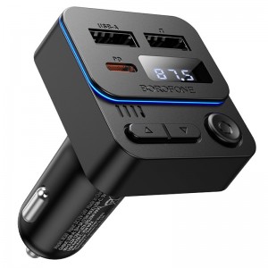 АЗУ FM модулятор Borofone BC60 Hero 35W (2USB-A/1C)