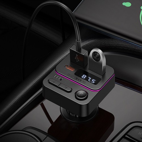 АЗУ FM модулятор Borofone BC60 Hero 35W (2USB-A/1C)
