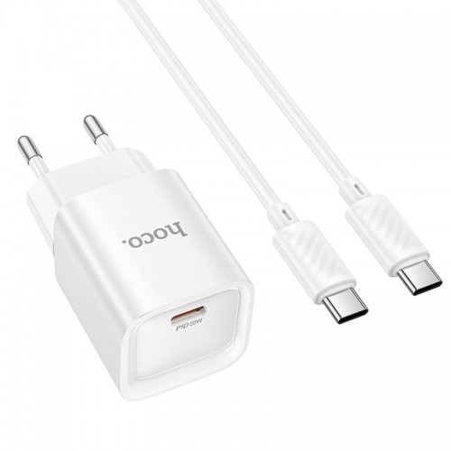 МЗП Hoco C146A Charm PD20W (1USB-C) + кабель Type-C to Type-C