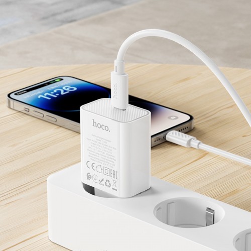 МЗП Hoco C143A Benefit PD20W (1USB-C) + кабель Type-C to Type-C