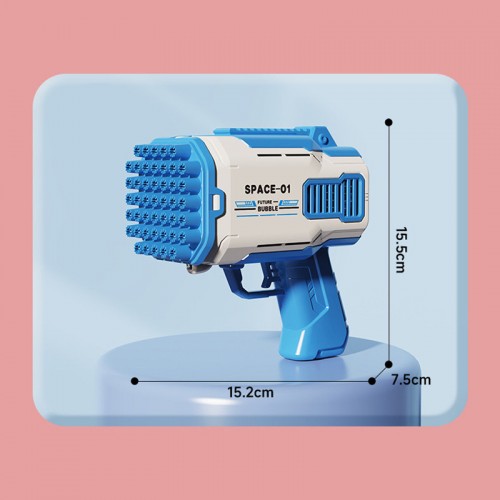 Пістолет для мильних бульбашок Bubble Gun 698-20 з насадками на 32/45 отворів 50ml