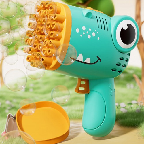 Пістолет для мильних бульбашок Dinosaur Bubble Gun з насадкою на 40 отворів 50ml
