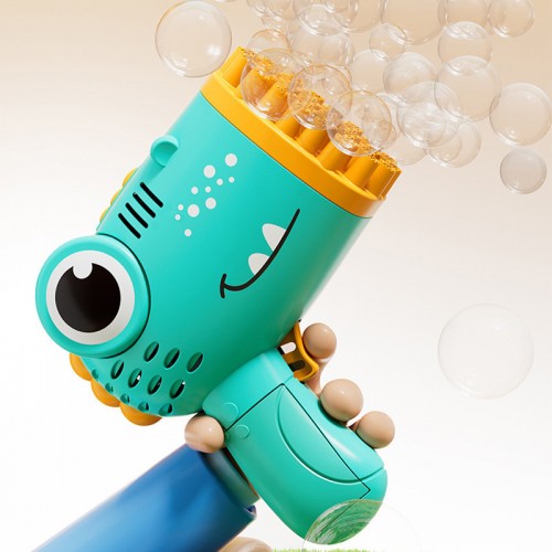 Пістолет для мильних бульбашок Dinosaur Bubble Gun з насадкою на 40 отворів 50ml