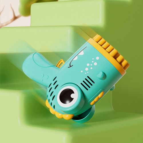 Пістолет для мильних бульбашок Dinosaur Bubble Gun з насадкою на 40 отворів 50ml