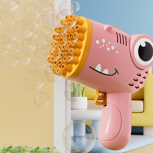 Пістолет для мильних бульбашок Dinosaur Bubble Gun з насадкою на 40 отворів 50ml