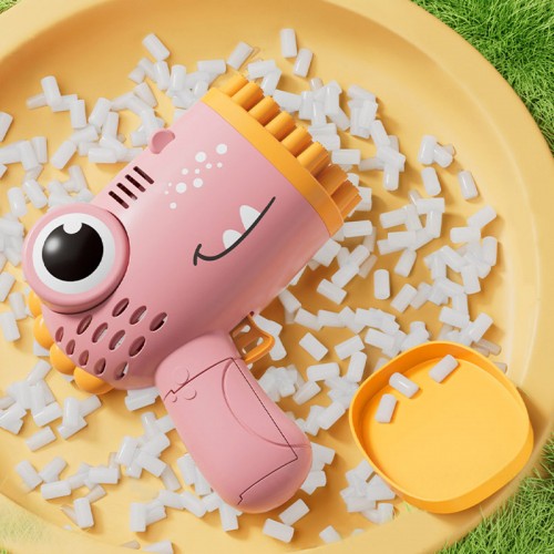 Пістолет для мильних бульбашок Dinosaur Bubble Gun з насадкою на 40 отворів 50ml