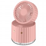 Настільний вентилятор Rapid Cooling 3in1 з водяним охолодженням і підсвічуванням 1200 mAh Pink