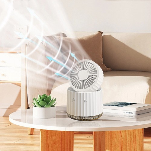 Настольный вентилятор Rapid Cooling 3in1 с водяным охлаждением и подсветкой 1200 mAh