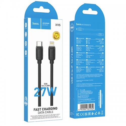 Дата кабель Hoco X115 Surpass Type-C to Lightning 27W (1m)