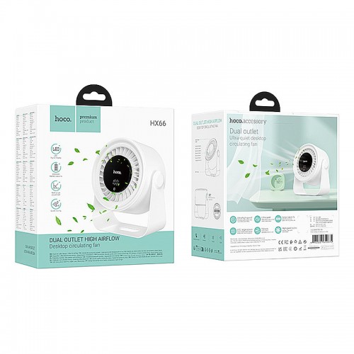 Настольный вентилятор Hoco HX66 desktop circulating fan 3000 mAh