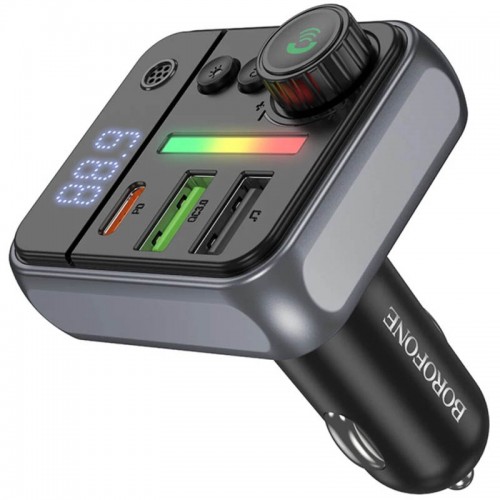 АЗУ FM модулятор Borofone BC50 Ascenso PD20W+QC3.0 18W (2USB-A/1C)
