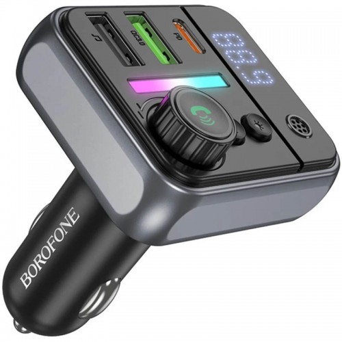 АЗУ FM модулятор Borofone BC50 Ascenso PD20W+QC3.0 18W (2USB-A/1C)