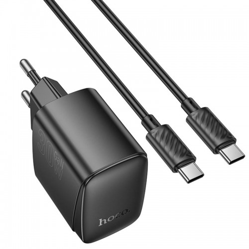 МЗП Hoco CS61A Bright PD30W+QC3.0 (1USB-A/1C) + кабель Type-C to Type-C