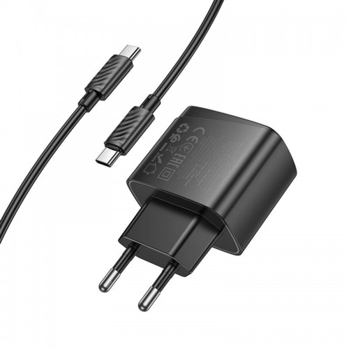 МЗП Hoco CS61A Bright PD30W+QC3.0 (1USB-A/1C) + кабель Type-C to Type-C