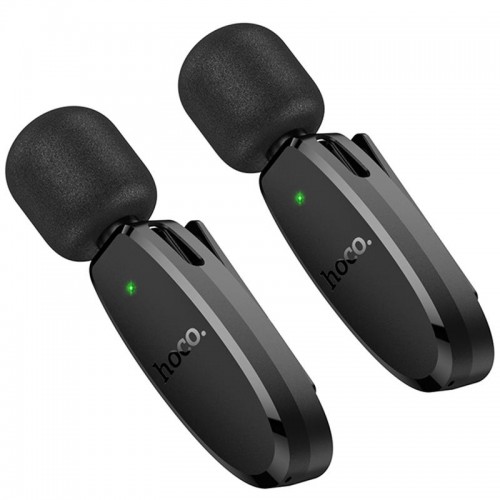 Петличный беспроводной микрофон Hoco L15 Dual-mic clip-on wireless digital (Lightning/Type-C)