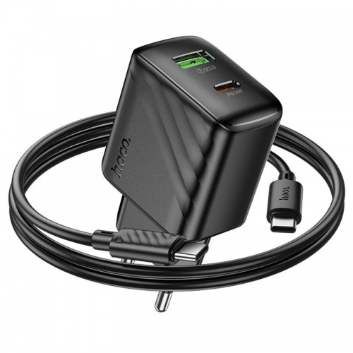 МЗП Hoco CS25A Rico PD20W+QC3.0 (1USB-A/1C) + кабель Type-C to Type-C