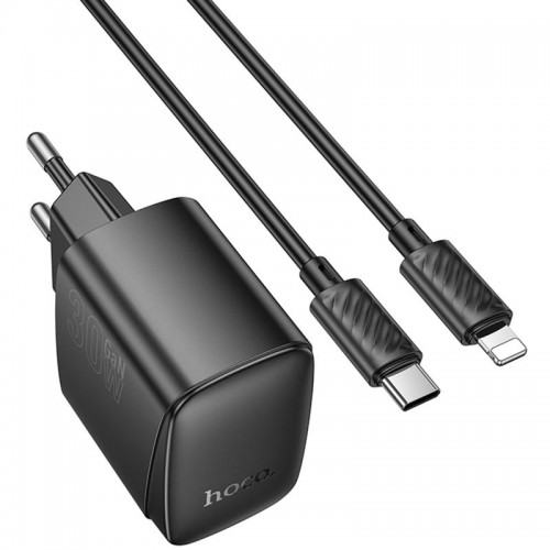 МЗП Hoco CS61A Bright PD30W+QC3.0 (1USB-A/1C) + кабель Type-C to Lightning