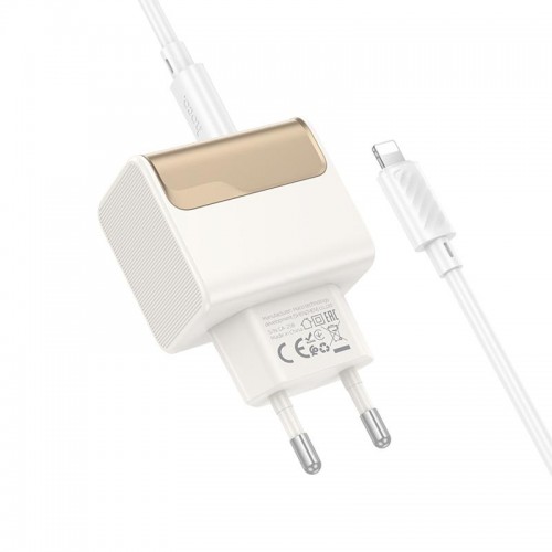 СЗУ Hoco CS73A Star Speed PD30W+QC3.0 (1USB-A/1C) + кабель Type-C to Lightning