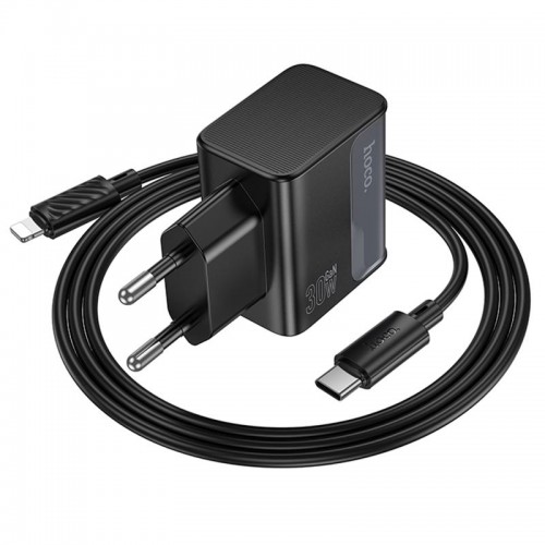 СЗУ Hoco CS73A Star Speed PD30W+QC3.0 (1USB-A/1C) + кабель Type-C to Lightning
