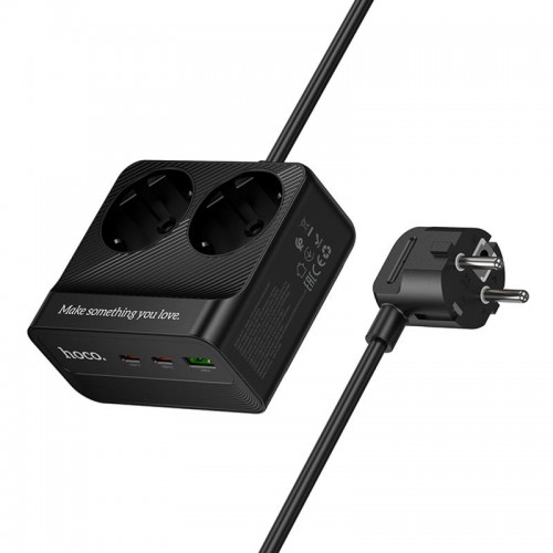 Удлинитель Hoco AC27 Descanso (PD30W/2C/1A/2xSocket) (2m)