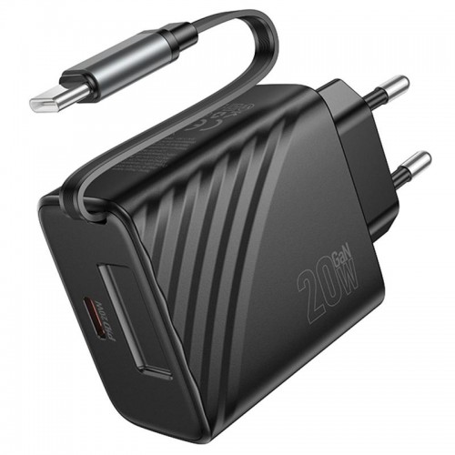 СЗУ Hoco N57 Full PD20W with retractable cable Type-C (2USB-C)