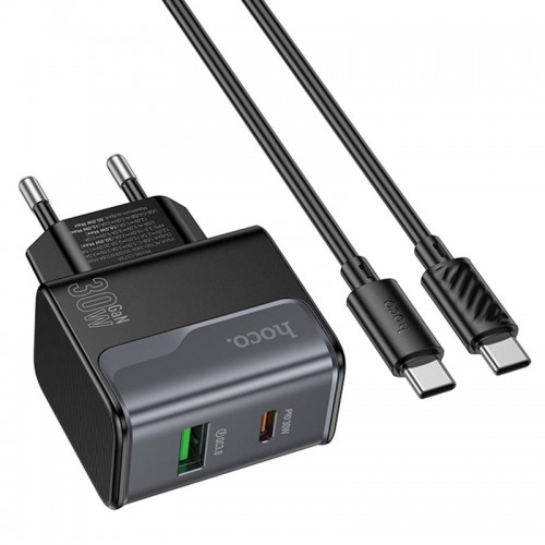 СЗУ Hoco CS73A Star Speed PD30W+QC3.0 (1USB-A/1C) + кабель Type-C to Type-C