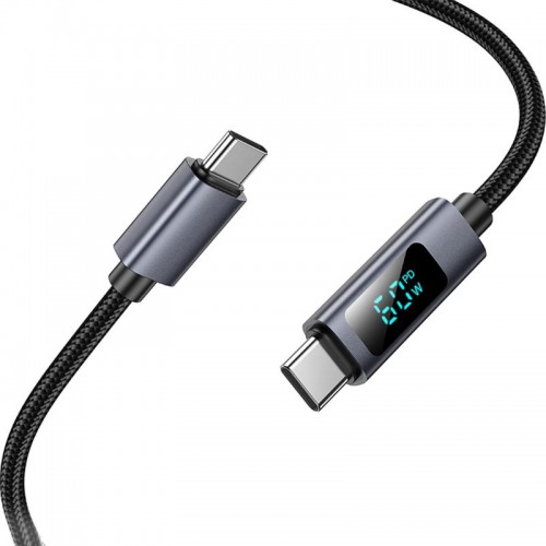 Дата кабель Hoco X112 Favor with display Type-C to Type-C 60W (1m)