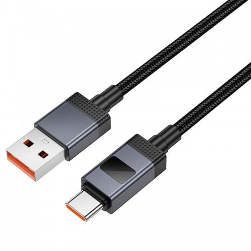 Дата кабель Hoco X118 Generous with display USB to Type-C 5A (1m)