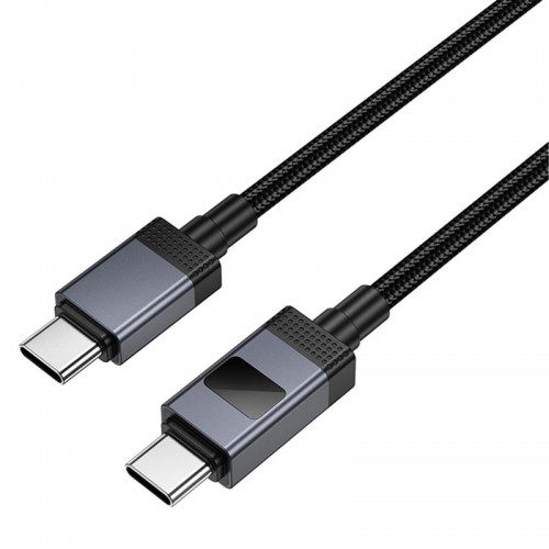 Дата кабель Hoco X118 Generous with display Type-C to Type-C 60W (1m)