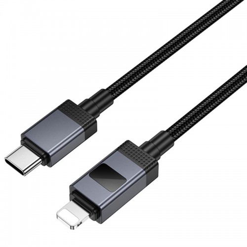 Дата кабель Hoco X118 Generous with display Type-C to Lightning 27W (1m)