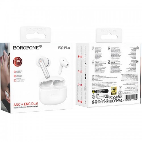 Беспроводные TWS наушники Borofone FQ9 Plus Peaceful ANC+ENC