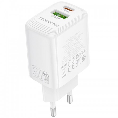 СЗУ Borofone BN27 Fuente PD20W+QC3.0 (1USB-A/1C)