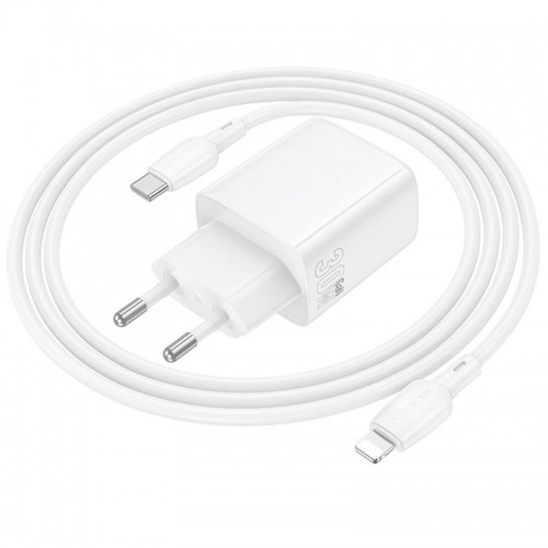 МЗП Borofone BN29 Fuente PD30W+QC3.0 (1USB-A/1C) + кабель Type-C to Lightning