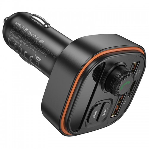АЗУ FM модулятор Borofone BC59 Heroic (2USB-A/1C)